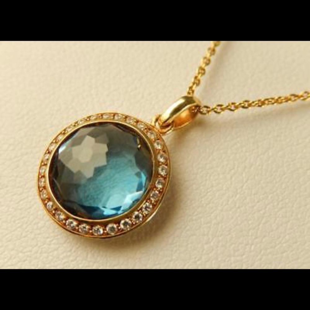 Ippolita 18k Lollipop London Blue topaz necklace